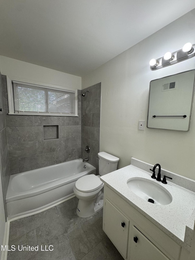 1597 Vicksburg Dr, Southaven, MS 38671 - bathroom with shower / washtub combination, toilet, and vanity
