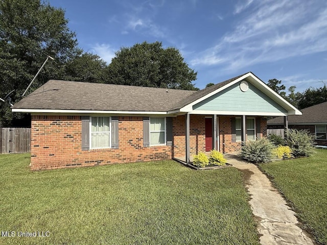 22090 Rayvan Ln, Kiln, MS 39556 - ranch-style house with brick siding and a porch