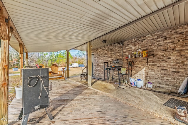 exterior space with a wooden deck