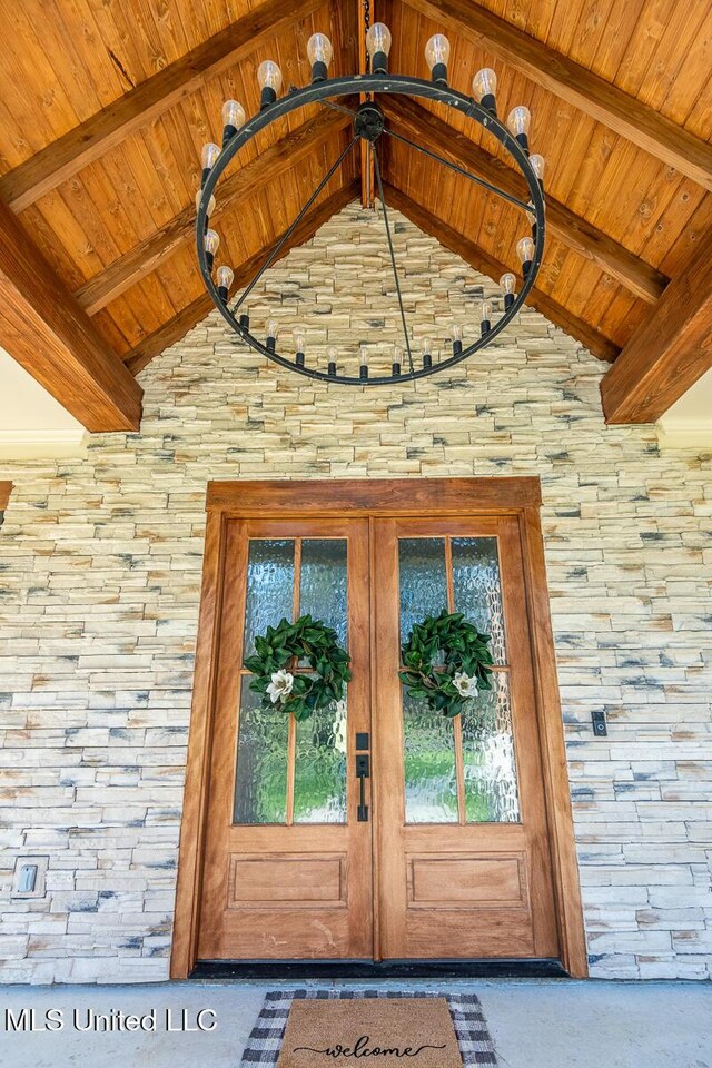 29 Club Dr, Natchez, MS 39120 - property entrance featuring french doors