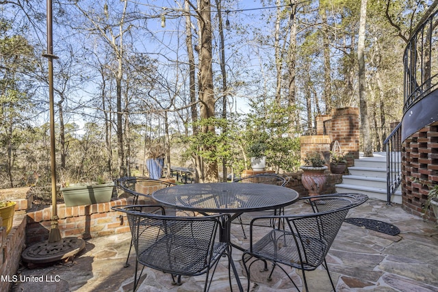view of patio / terrace featuring outdoor dining space