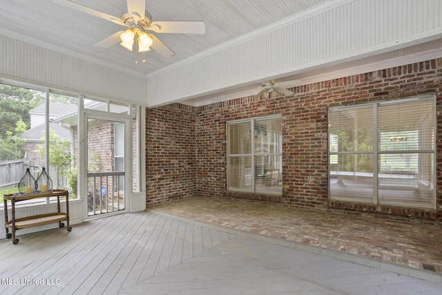 144 Whisper Lake Blvd, Madison, MS 39110 - unfurnished sunroom featuring ceiling fan