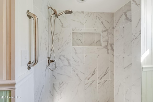 room details with tiled shower