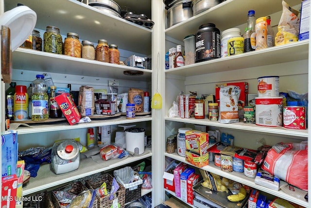 view of pantry