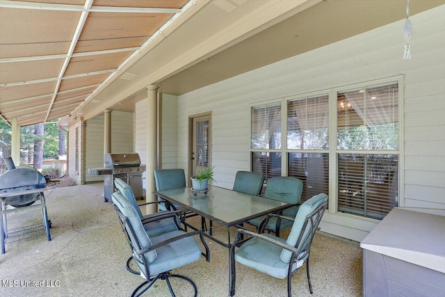 view of patio with grilling area