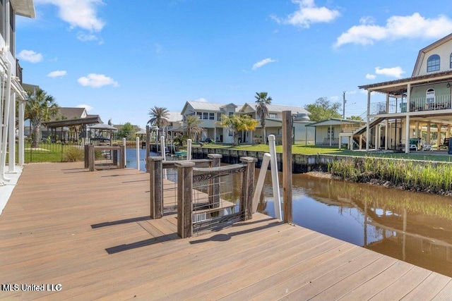 842 Deer Dr, Bay Saint Louis, MS 39520 - dock area with a water view and a residential view