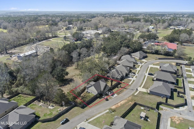 drone / aerial view featuring a residential view