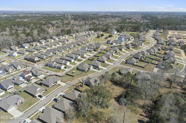 aerial view featuring a residential view