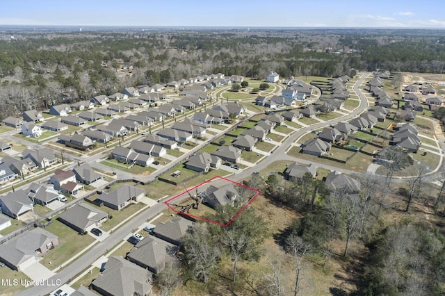 birds eye view of property featuring a residential view