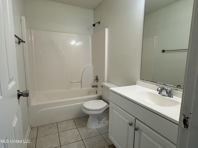 7413 Fox Creek Dr, Olive Branch, MS 38654 - full bath with tile patterned floors, washtub / shower combination, vanity, and toilet