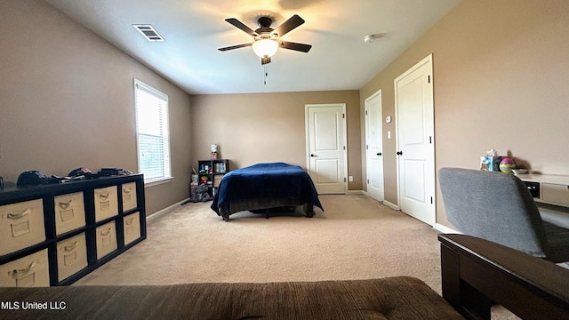 14291 Buttercup Dr, Olive Branch, MS 38654 - bedroom featuring baseboards, carpet floors, and ceiling fan