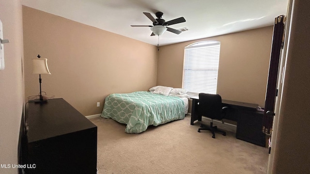 14291 Buttercup Dr, Olive Branch, MS 38654 - carpeted bedroom featuring a ceiling fan and baseboards