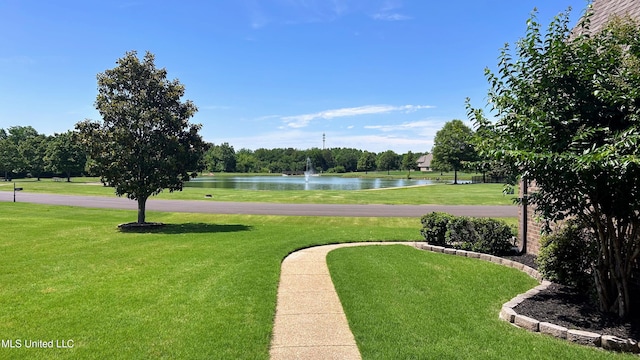 14291 Buttercup Dr, Olive Branch, MS 38654 - view of community with a water view and a yard