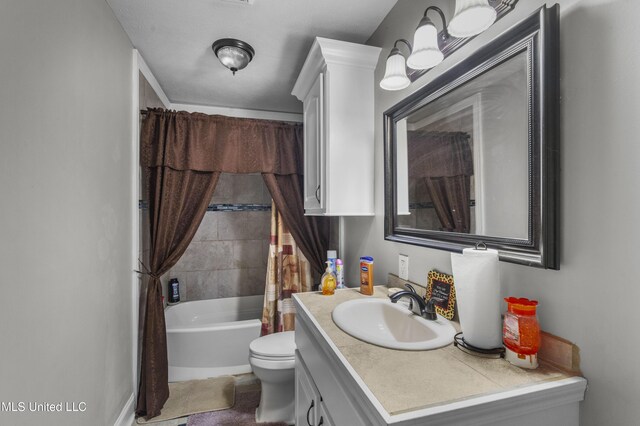 156 Cobbville Rd, Canton, MS 39046 - bathroom featuring shower / bath combo with shower curtain and vanity