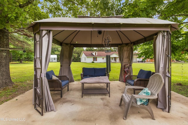 156 Cobbville Rd, Canton, MS 39046 - view of patio with a gazebo and an outdoor hangout area