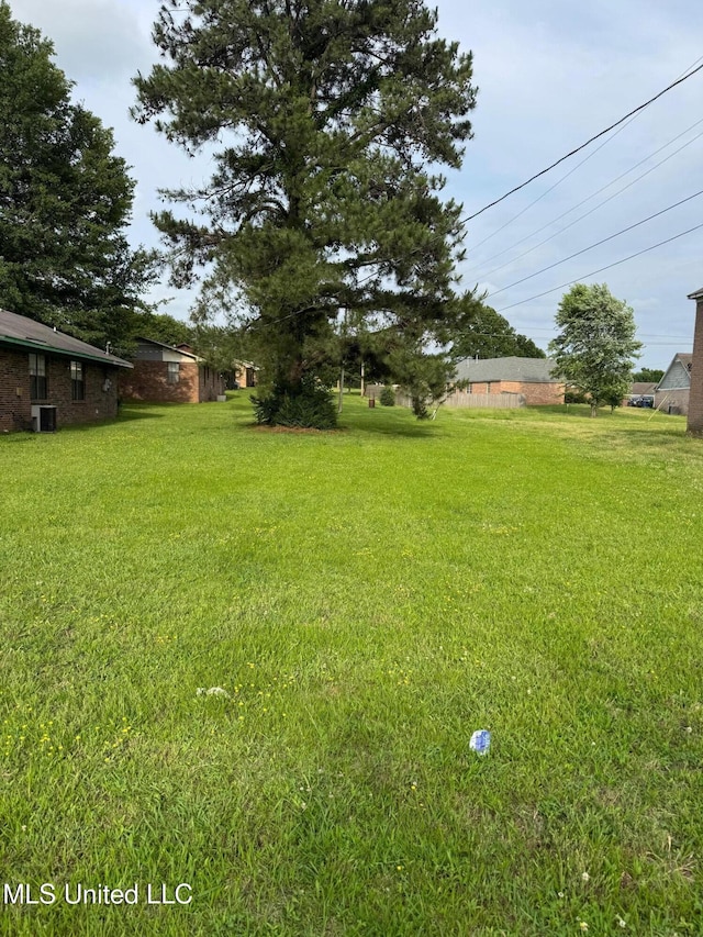 view of grassy yard