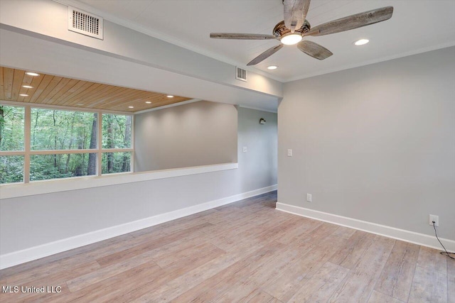 1844 Eastover Dr, Jackson, MS 39211 - empty room with baseboards, visible vents, and wood finished floors