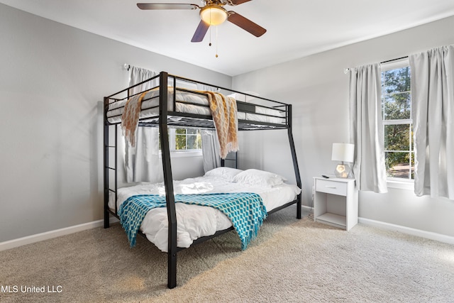 2869 Honduras Dr, Gautier, MS 39553 - bedroom featuring carpet floors and a ceiling fan