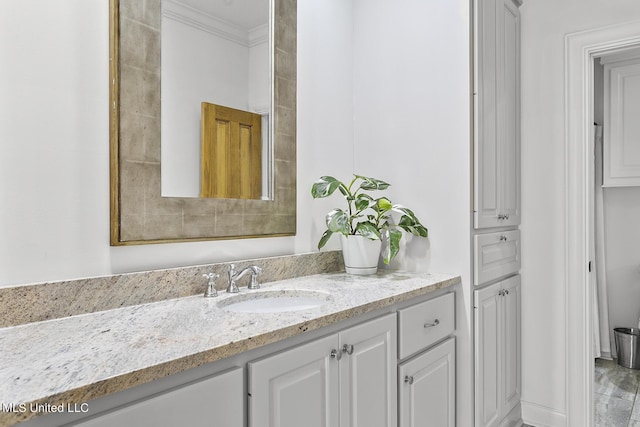101 Lake Village Dr, Madison, MS 39110 - bathroom featuring vanity and crown molding