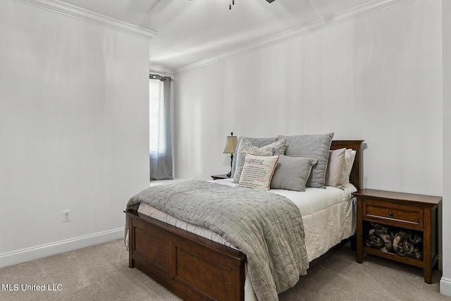 101 Lake Village Dr, Madison, MS 39110 - bedroom featuring light colored carpet, ornamental molding, and baseboards