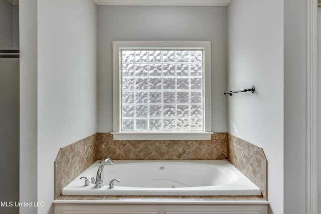bathroom featuring a bath