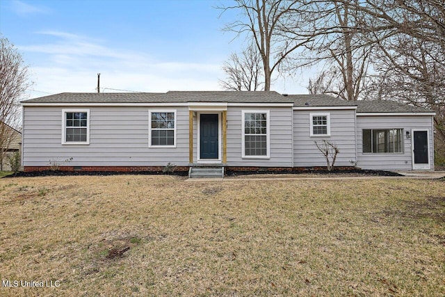 127 Autumn Dr, Vicksburg, MS 39180 - view of front of property featuring crawl space and a front yard
