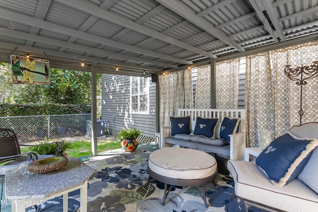 view of patio / terrace featuring outdoor lounge area