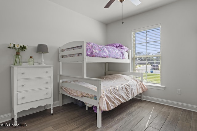 9363 Taylor Pl, Ocean Springs, MS 39564 - bedroom featuring wood finished floors, baseboards, and a ceiling fan