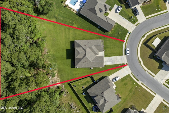 9363 Taylor Pl, Ocean Springs, MS 39564 - aerial overview of property's location with property parcel outlined