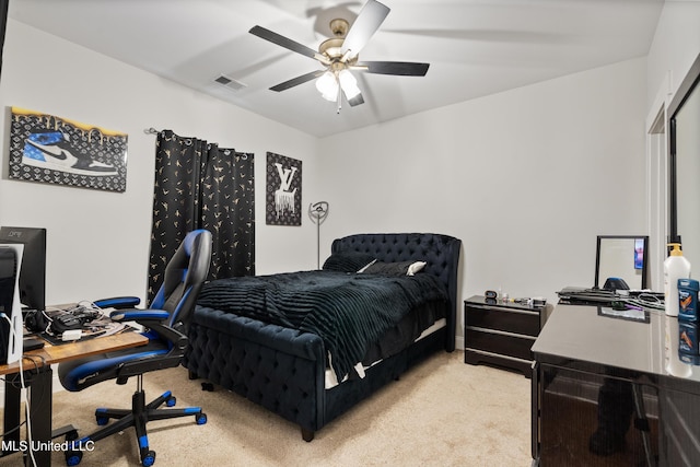 6731 Bobwhite Cir, Southaven, MS 38672 - carpeted bedroom with a desk and ceiling fan