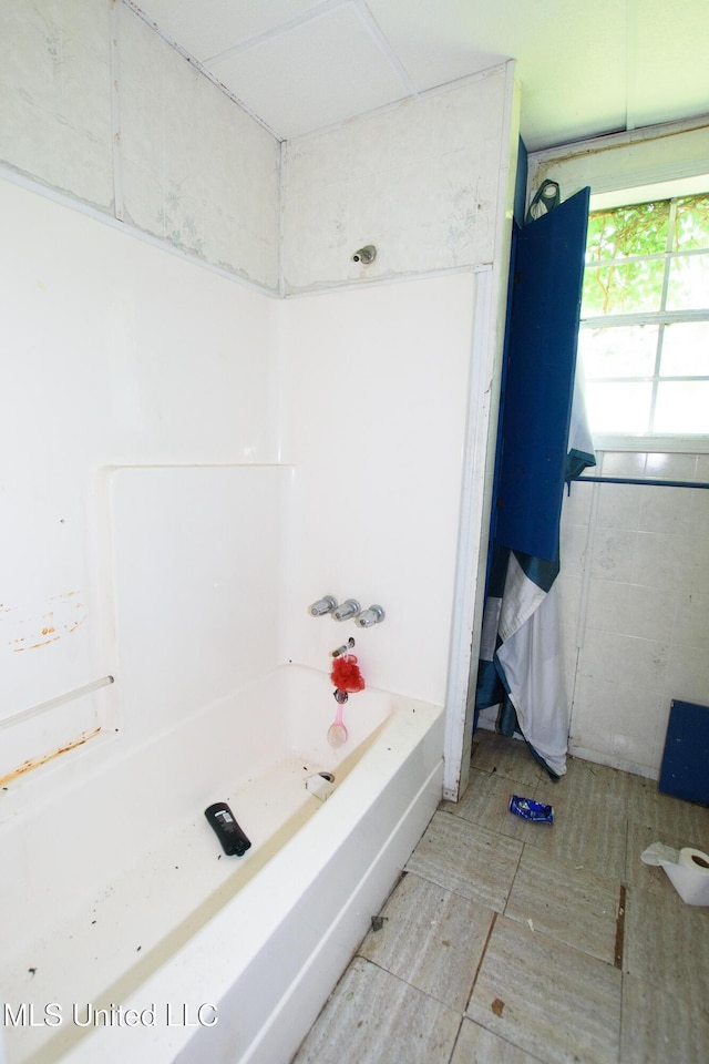 bathroom with a bathtub