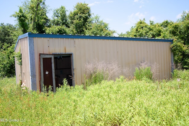 view of shed