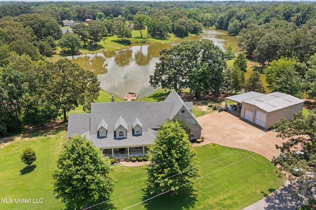 445 Carey Chapel Rd, Red Banks, MS 38661 - view of subject property with a nearby body of water