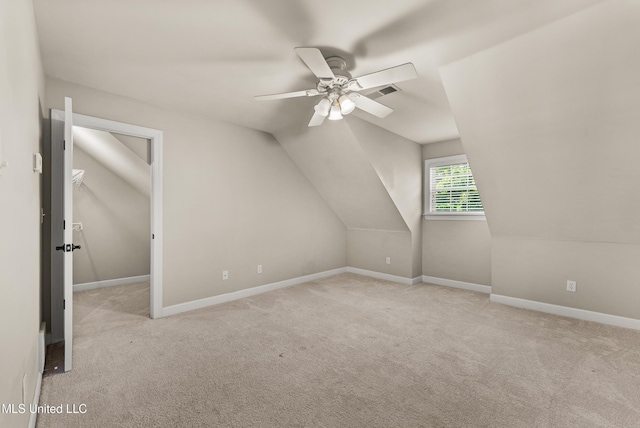 445 Carey Chapel Rd, Red Banks, MS 38661 - additional living space featuring carpet flooring, a ceiling fan, and vaulted ceiling
