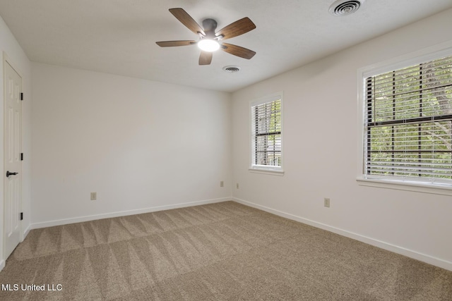 121 Kenbridge Ln, Madison, MS 39110 - unfurnished room with light colored carpet, ceiling fan, and visible vents