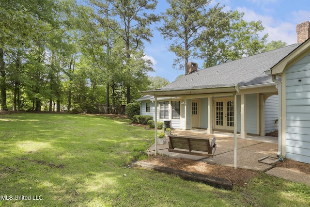 121 Kenbridge Ln, Madison, MS 39110 - view of yard featuring french doors, fence, and a patio