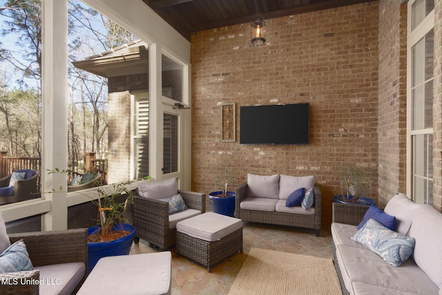 view of patio / terrace featuring an outdoor hangout area