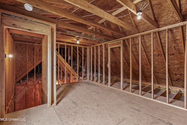 view of attic