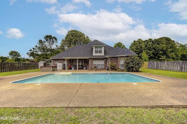 102 Grand Bear Cir, Vicksburg, MS 39183 - view of pool with a patio area, a fenced in pool, and a fenced backyard