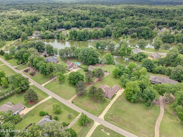 102 Grand Bear Cir, Vicksburg, MS 39183 - birds eye view of property featuring a water view and a view of trees