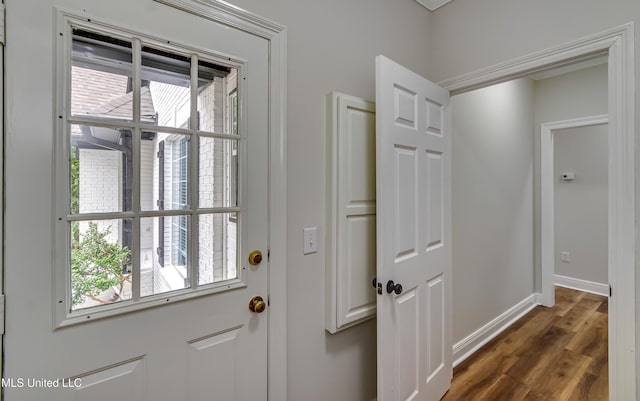 105 Lilac Ct, Madison, MS 39110 - entryway featuring dark wood finished floors and baseboards