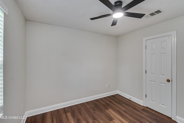 105 Lilac Ct, Madison, MS 39110 - spare room featuring ceiling fan and dark wood-style floors