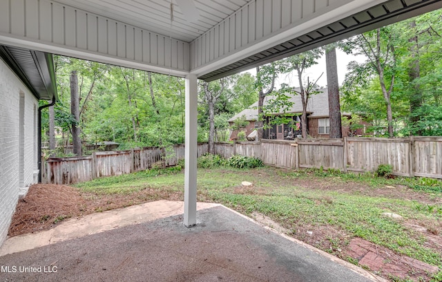 105 Lilac Ct, Madison, MS 39110 - fenced backyard with a patio