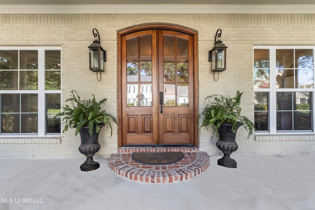 property entrance with a porch