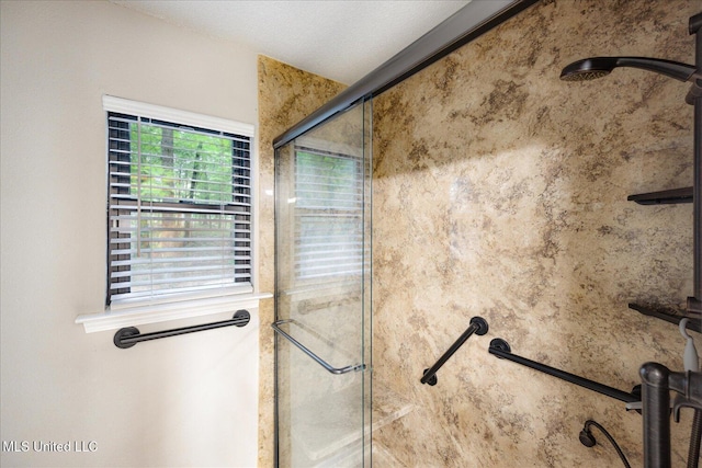 6821 Autumn Oaks Dr, Olive Branch, MS 38654 - bathroom featuring a shower with door