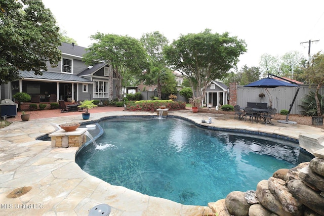 307 Grand Blvd, Greenwood, MS 38930 - view of pool with outdoor dining area, a patio area, fence, and a fenced in pool