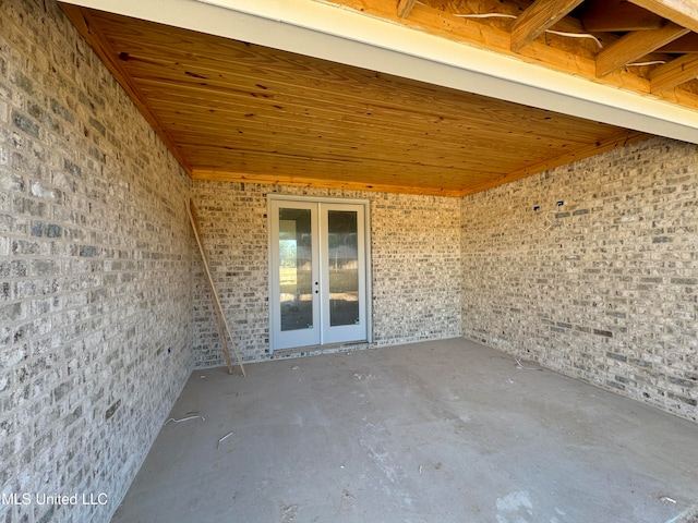 view of patio / terrace featuring french doors