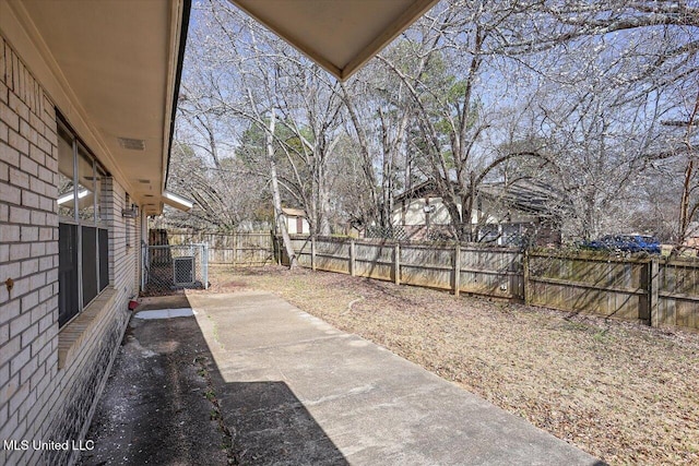 view of patio / terrace featuring fence private yard