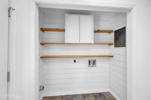 5423 Kaiki Dr, Diamondhead, MS 39525 - laundry area featuring electric panel, washer hookup, and hookup for an electric dryer