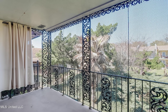 balcony featuring visible vents